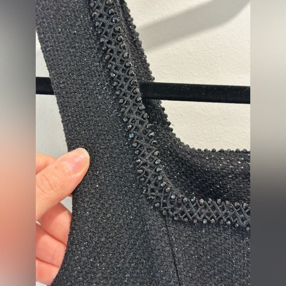 Maje short rinestone dress, Elegant Black Sleeveless Dress size 36. NEW - Picture 10 of 16